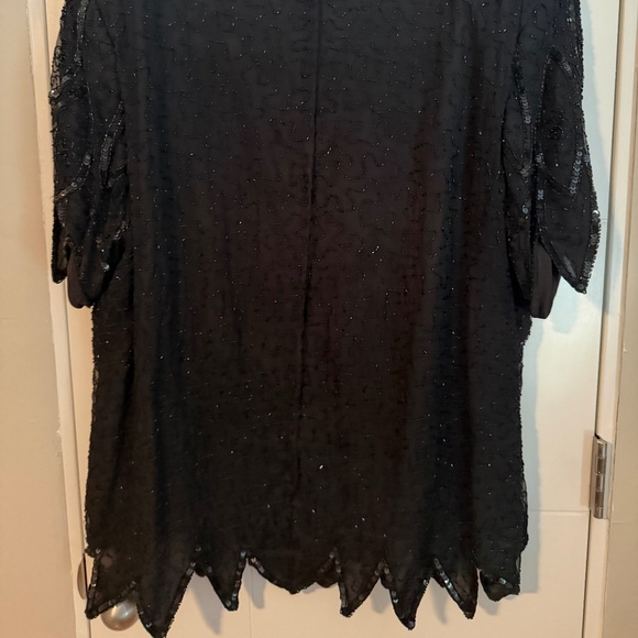 PLUS SIZE Evening Blouse (Black, 3X) and Long Skirt (Black, 22/24) - Picture 4 of 6